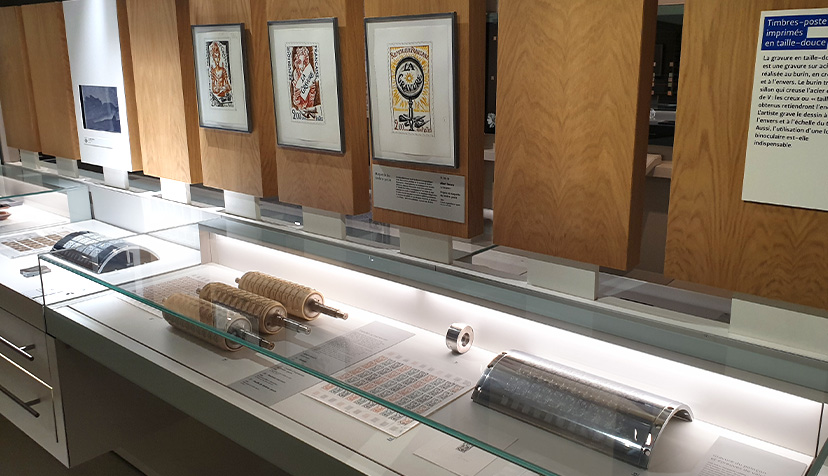 Espace du Panorama des timbres consacré à la taille-douce