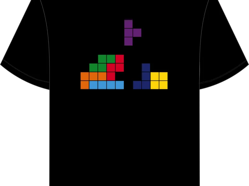 Vue 1 – tshirt La Poste Tetris