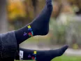 Vue 2 – Chaussettes La Poste Tetris